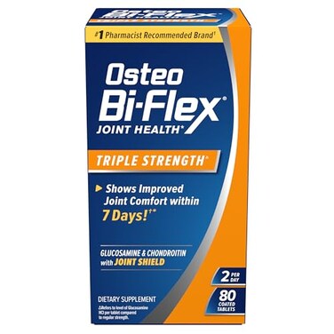 Osteo Bi-Flex Osteo BiFlex Triple Strength Glucosamine Chondroitin Supplement Improve Joint Function Strength Flexibility Mobility 80 Coated Tablets