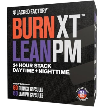 Jacked Factory BurnXT LeanPM Kit 24Hour Body Composition Metabolism Support Stack Day Night Formula 60 Count 2 Pack