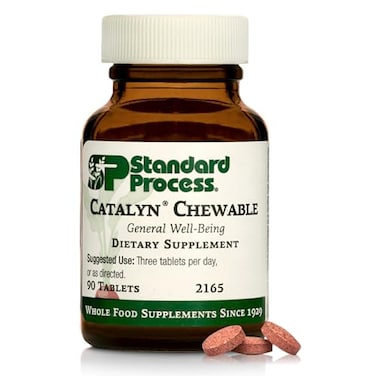 Standard Process Catalyn Chewable Whole FoodBased Support for Cell Functioning Includes Vitamins A D B6 Aids Antioxidant Activity NonDairy NonSoy 90 Tablets