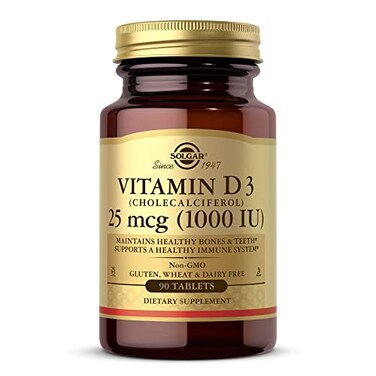 Solgar Vitamin D3 Cholecalciferol 1000 Iu Tablets 90 Count