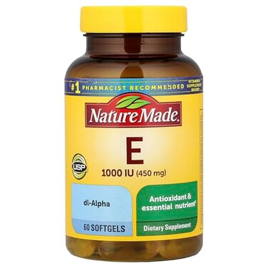Nature Made Vitamin E 1000 IU dlAlpha Softgels 60 Ct