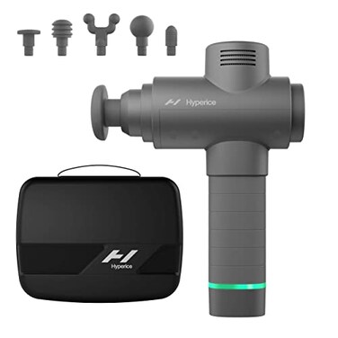 Hyperice Hypervolt 2 Featuring Quiet Glide Technology Handheld Percussion Massage Gun 3 Speeds 5 Interchangeable Heads Helps Relieve Sore Muscles and Stiffness Hypervolt 2 wCarrying Case