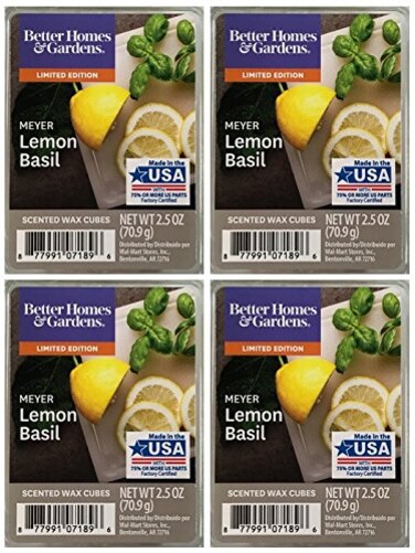 NITRO Better Homes and Gardens Meyer Lemon Basil Scented Wax Cubes 4Pack