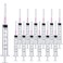 Sirulken 100 Pack 3ml 18Ga Lab Syringe Tools with Measurement Individually Packed