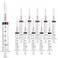 Sirulken 25 Pack 10ml 18Ga Lab Syringe Tools with Measurement Individually Packed