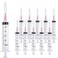 Sirulken 25 Pack 10ml 18Ga Lab Syringe Tools with Measurement Individually Packed