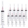 Sirulken 25 Pack 10ml 18Ga Lab Syringe Tools with Measurement Individually Packed