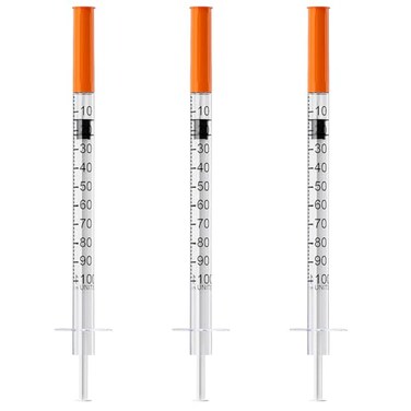 MED NEEDLE U100 1mLcc Syringes with 29G 14 6mm Individually Wrapped Pack of 25