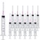 Sirulken 25 Pack 3ml 18Ga Lab Syringe Tools with Measurement Individually Packed