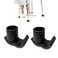 MESINURS Walker Glide Skis Universal Replacement Feet Rubber Tips Cap for Folding Walker 118 Inch 28mm 2 Counts Black