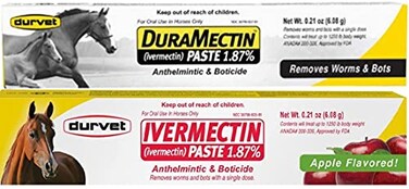 Durvet Ivermectin Apple Flavor Duramectin Paste Dewormer Bundle 608g 187 2 Pack