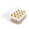 DELIFUR 2 Tiers Egg Container Deviled Egg Carrier Eggs Holder with Handle Fridge Freezer Storage by White