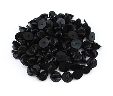 yueton 100pcs 11mm PVC Rubber Pin Backs