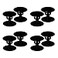 Koomduk 8 Sets Replacement Rivets for Beach Shoe Replacement Button Replacement Parts Compatible for Clog Beach Shoe Strap Repair Black