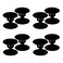 Koomduk 8 Sets Replacement Rivets for Beach Shoe Replacement Button Replacement Parts Compatible for Clog Beach Shoe Strap Repair Black