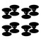 Koomduk 8 Sets Replacement Rivets for Beach Shoe Replacement Button Replacement Parts Compatible for Clog Beach Shoe Strap Repair Black