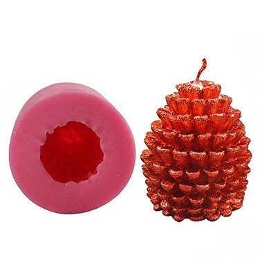 MoldFun 3D Pine Cone Candle Mold Christmas Pinecone Mold for Fondant Gum Paste Chocolate Handmade Soap Lotion Bar Wax