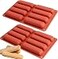 Webake Twinkie Cake Pan Silicone Eclair Mold 2Pack Finger Shaped Molds Cylinder Silicone Trays for Baking Soap Resin Chocolate Bar