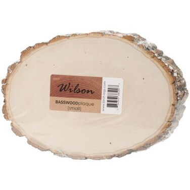 Wilson Basswood Plaque RoundOval Bulk Quantity Value Box Small 57 inch Diameter Pack of 20