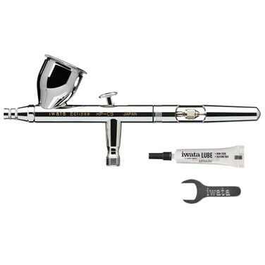 Iwata Eclipse HPCS Airbrush Gravity Feed Dual Action HighFlow Atomization for Fine Detail to Wide Coverage E3 Nozzle 024 oz Cup Ideal for Artists Model Painting Cosplay More
