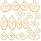 Framendino 18 Pack Mini Embroidery Hoops Tiny Round for DIY Jewelry Pendant and Keychain