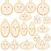Framendino 18 Pack Mini Embroidery Hoops Tiny Round for DIY Jewelry Pendant and Keychain