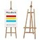 MEEDEN Large Basic Studio Easel Hold Canvas up to 50 Solid Beech Wood Artist Easel Adjustable Height and Working Angles AFrame Floor Painting Easel for Adults Artist Beginners Students