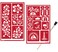 Trendzeen 2 Reusable Glass Etching Stencils Set Beach Themed Etch Stencil Hibiscus Aloha Hawaii Tiki Inspired Design Set Includes Brush Total 3 Items