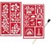 Trendzeen 2 Reusable Glass Etching Stencils Set Beach Themed Etch Stencil Hibiscus Aloha Hawaii Tiki Inspired Design Set Includes Brush Total 3 Items