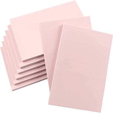 SGHUO 8pcs 4x6 Rubber Carving Blocks Soft Linoleum Block for Printmaking Rectangle Linocut Blocks Stamp Carving Tools Easy Cut Lino Blocks Crafts Making Kit Pink