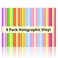 HTVRONT Holographic Vinyl Permanent 9 Sheets Holographic Permanent Vinyl for Cutting Machine 9 Pack 12 x12 Adhesive Bundle Easy to Use Transfer Iridescent Adhesive Sheets
