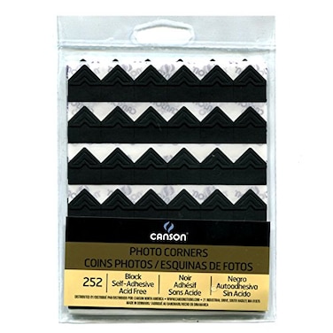 Canson SelfAdhesive Photo Corners Black Pack Of 252