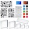 Zonon 22 Pieces Acrylic Stamp Blocks Tools Set Include 6 Clear Stamp Blocks 4 Transparent Silicone Seals 12 Craft Ink Pad for Scrapbooking Card Making