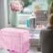TEQIN Foldable Sewing Machine Protective Cover with Storage Pockets Universal Dustproof Quilted Dust Cover Pink
