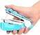 ZGLUZP Blue Mini Handheld Sewing Machine Portable Manual Sewer Perfect for Needlework Projects OnTheGo