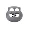 DYZD Plastic Cord Lock End Toggle Double Hole Spring Stopper Fastener Slider Toggles End Grey 10PCS
