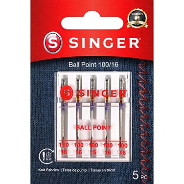 SINGER Ball Point Sewing Machine Needles Size 100165 Count