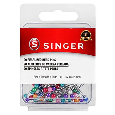 SINGER Singer 00358 Pearlized Head Straight Pins Size 20 90Count