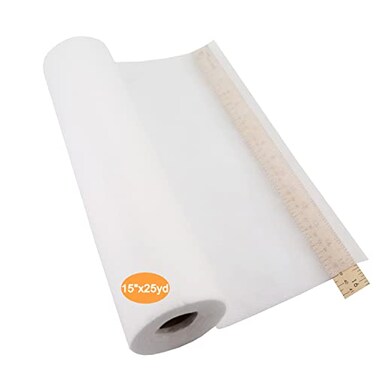 New brothread No Show Mesh Machine Embroidery Stabilizer Backing 15 x 25 Yd roll Light Weight 18 oz Cut into Variable Sizes for Machine Embroidery and Hand Sewing