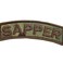 LEGEEON mult1cam Sapper Army Engineer Shoulder Tab Morale Tactical Hook Patch