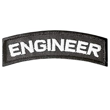 LEGEEON Engineer Tab Badge US Army Tactical Morale Touch Fastener Patch