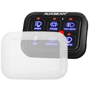 Auxbeam Switch Panel Waterproof Case PVC Protective Cover for 6 Gang Switch Panel BC60 GC60 RA60 Protective Sleeve Transparent Waterproof Covers