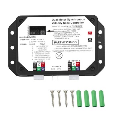 folosem 13398D0 Dual Motor Synchronous Velocity Slide Controller Replacement Controller VSync II Compatible with Lippert inWall SlideOut on RV 211852 Black