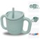 TalkTools ITSY Silicone Training Cup Mini Straw Cup for Baby Anti Leak Spill Proof and BPA Free Cup with Straw Insertion for Kids Sage
