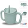 TalkTools ITSY Silicone Training Cup Mini Straw Cup for Baby Anti Leak Spill Proof and BPA Free Cup with Straw Insertion for Kids Sage