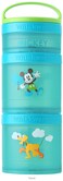 Whiskware Disney Stackable Snack Containers for Kids and Toddlers 3 Stackable Snack Cups for School and Travel Mickey and Pluto