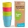 GET FRESH Bamboo Kids Cups 4 Pack Set Stackable Bamboo Drinking Cups Bamboo Kids Dinnerware Set Bamboo Toddler Cups Dishwasher Safe and Stackable