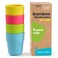 GET FRESH Bamboo Kids Cups 4 Pack Set Stackable Bamboo Drinking Cups Bamboo Kids Dinnerware Set Bamboo Toddler Cups Dishwasher Safe and Stackable
