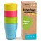 GET FRESH Bamboo Kids Cups 4 Pack Set Stackable Bamboo Drinking Cups Bamboo Kids Dinnerware Set Bamboo Toddler Cups Dishwasher Safe and Stackable