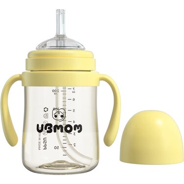 UBMOM Nospill Backflow prevention Sippy Cup with Straw PPSU Learner Cup with Handle for Baby and Toddlers BPA free 676oz Yellow